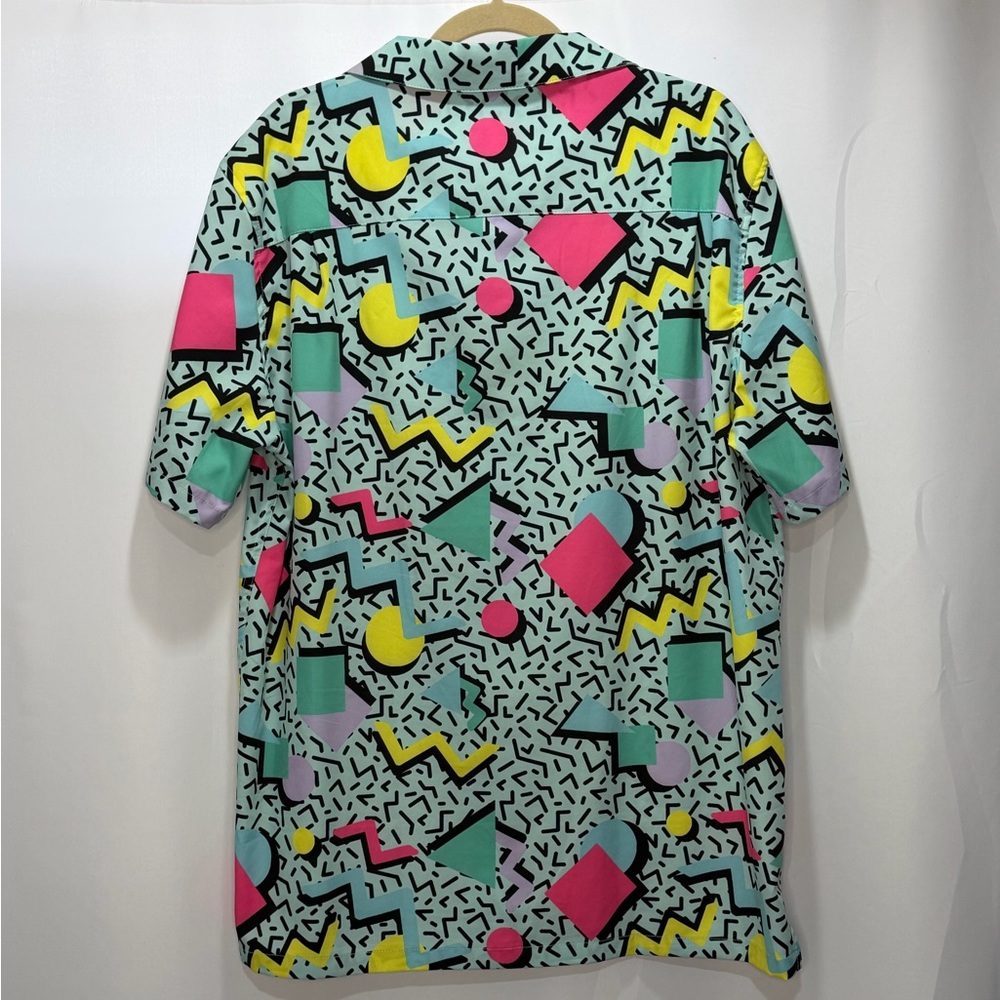 80s 90s Men’s Hawaiian Shirt Button Down Short Sleeve Costume Retro Vintage LG - Picture 3 of 8